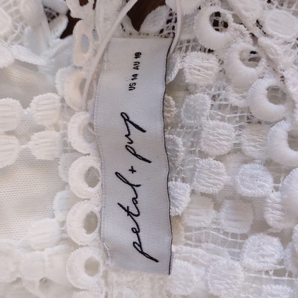 Petal & Pup White Crochet Midi Dress - Picture 8 of 13